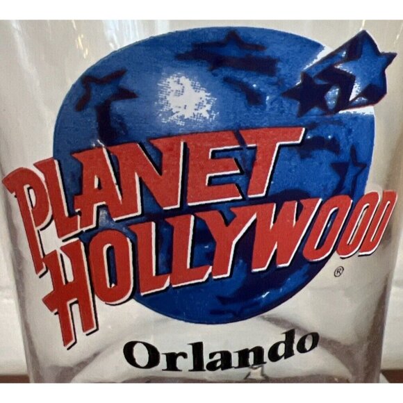 PLANET HOLLYWOOD Orlando Clear Hurricane & Pilsner Beer Glasses Set of 2 - Picture 3 of 4